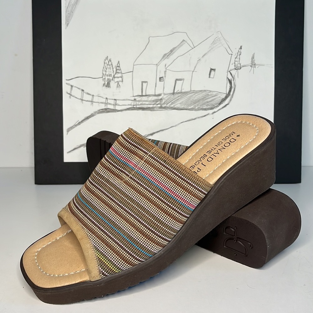 Donald Pliner IPM Light Taupe Wedge Sandal women’s size 6.5 - Picture 3 of 16